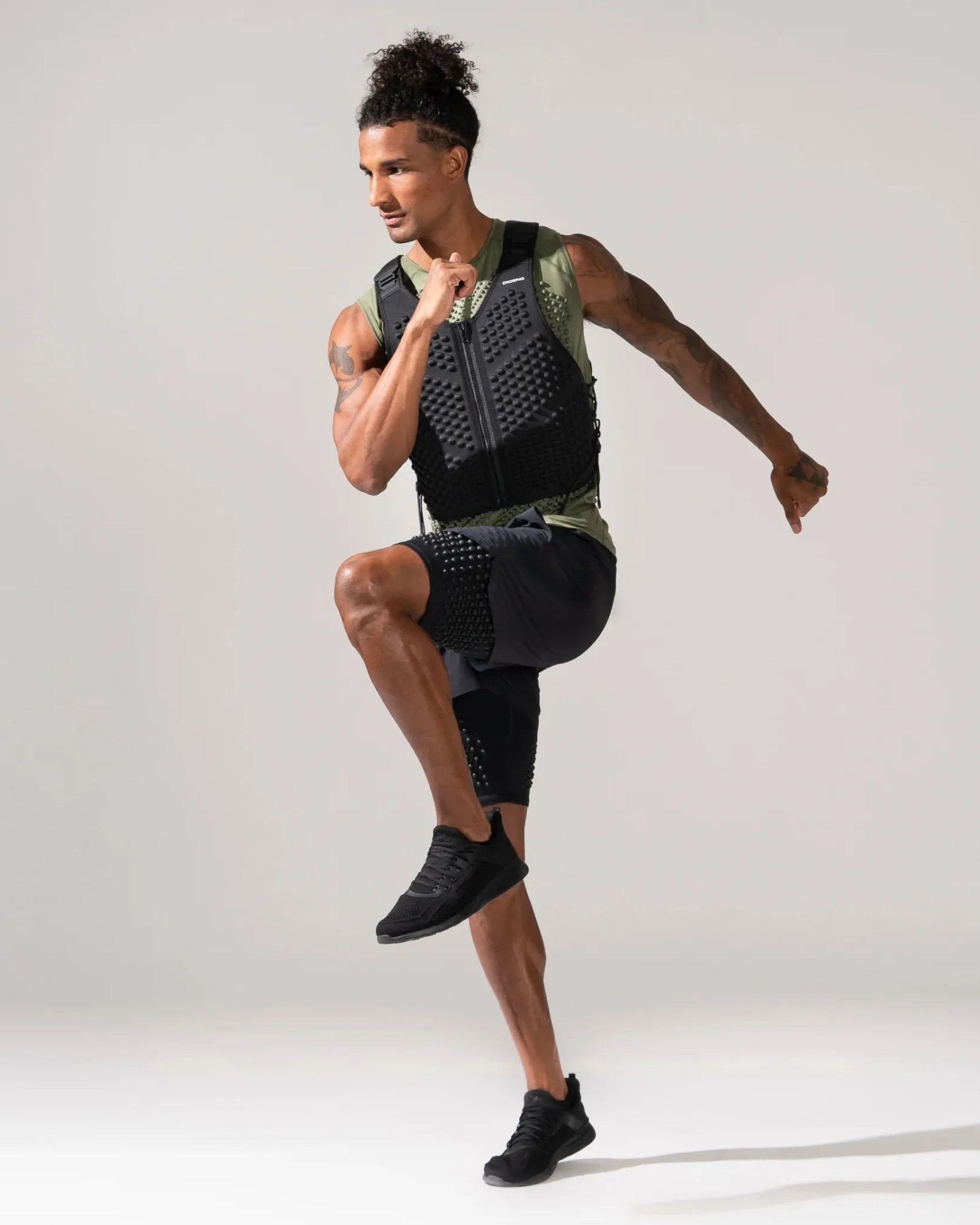 man wearing omorpho g vest