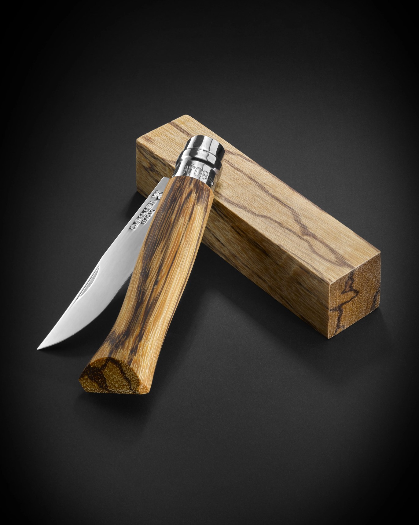 no 08 serpent wood folding knife