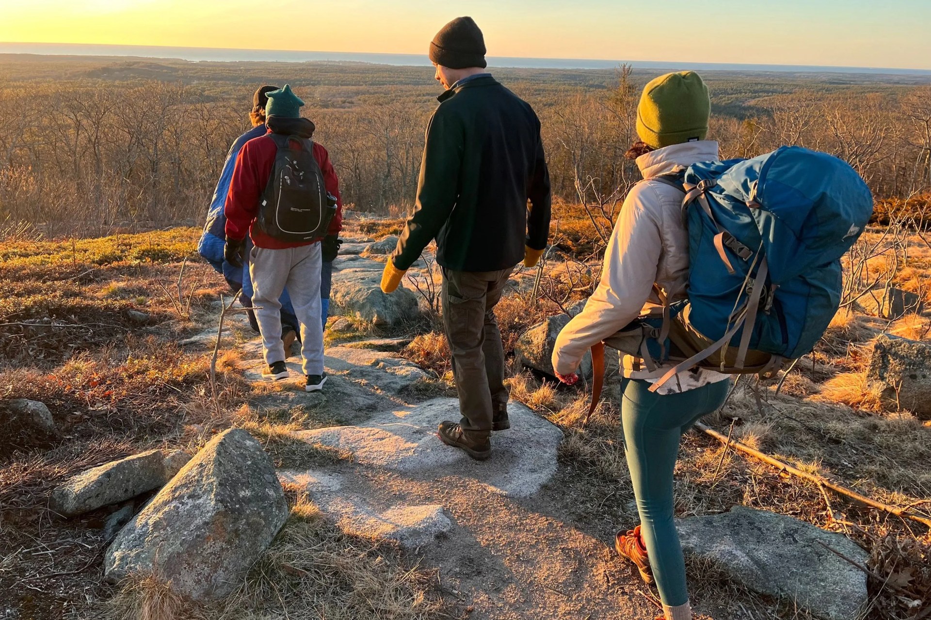 teenagers hiking