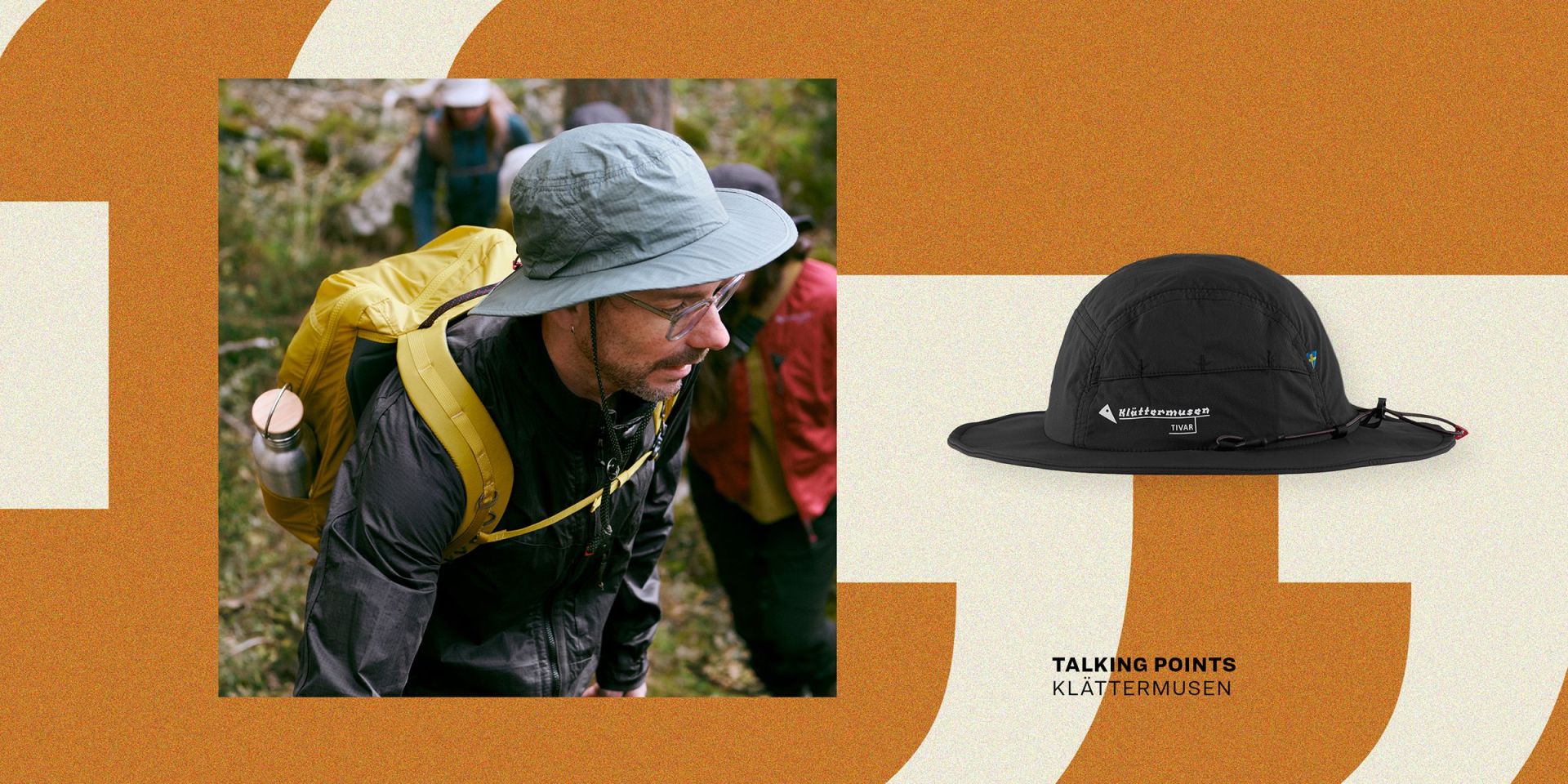 talking points man wearing klättermusen tivar hat