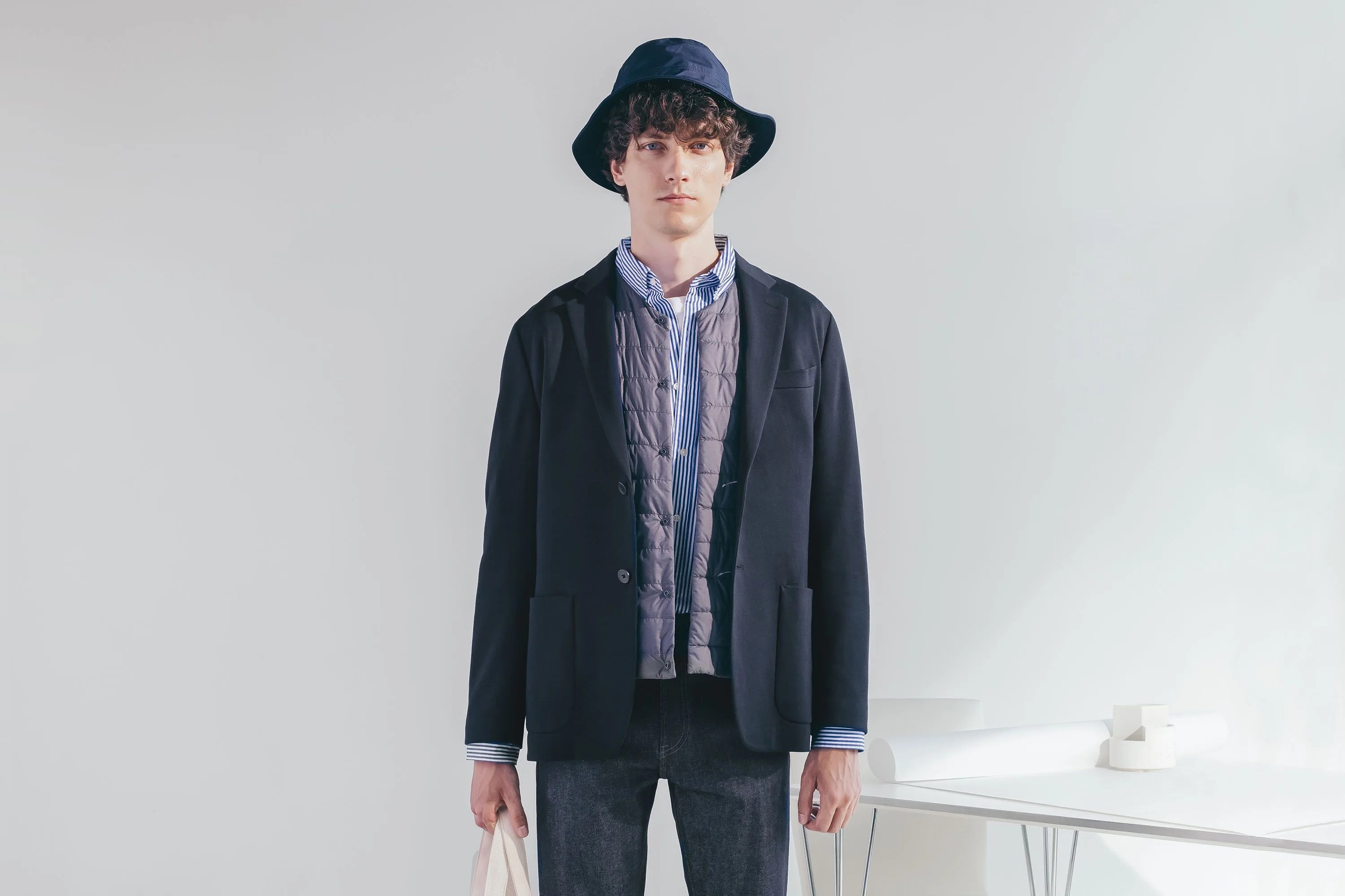 man wearing uniqlo clothing