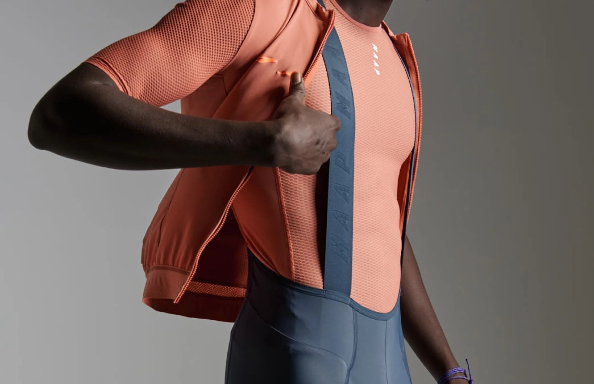 man wearing a cycling bib