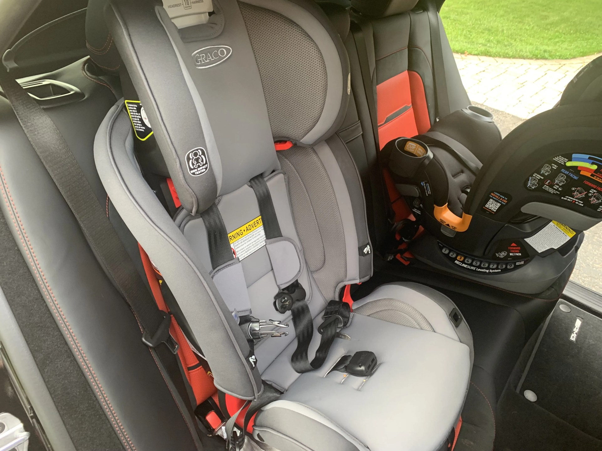 graco slimfit3 lx 3 in 1 car seat  space saving car seat fits 3 across in your back seat, kunningham