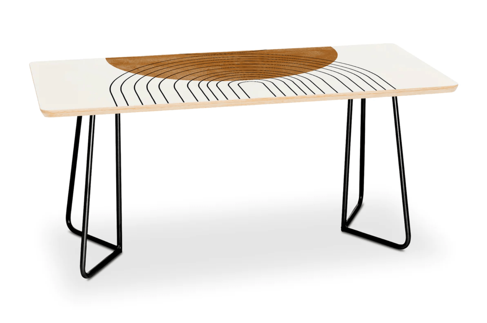 coffee table with abstract design