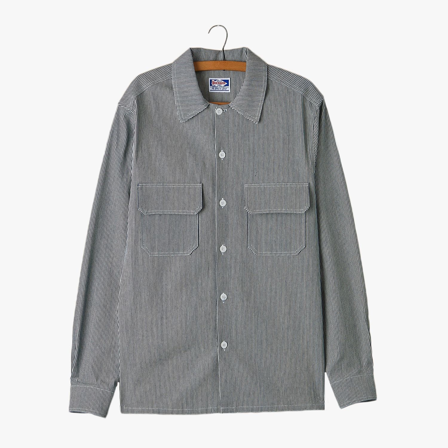 rosa rugosa striped button down shirt