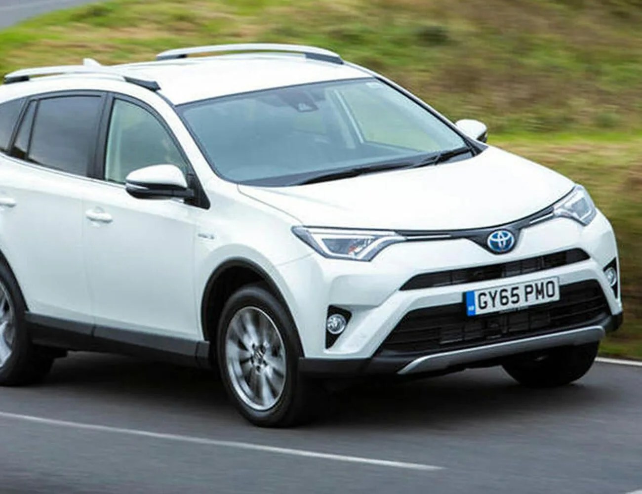 toyota rav4 hybrid on road