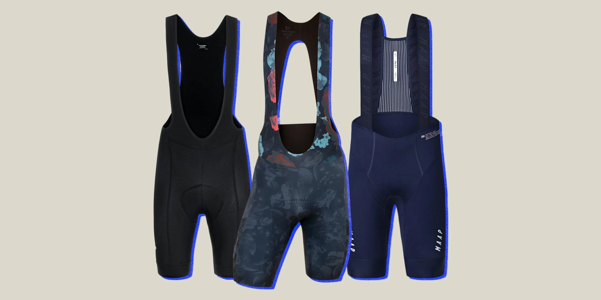 three cycling bibs