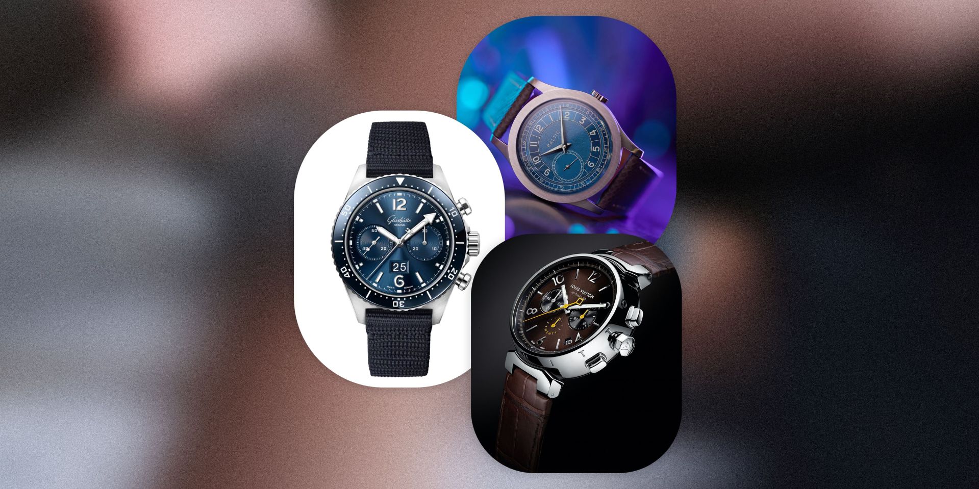 collage of three watches
