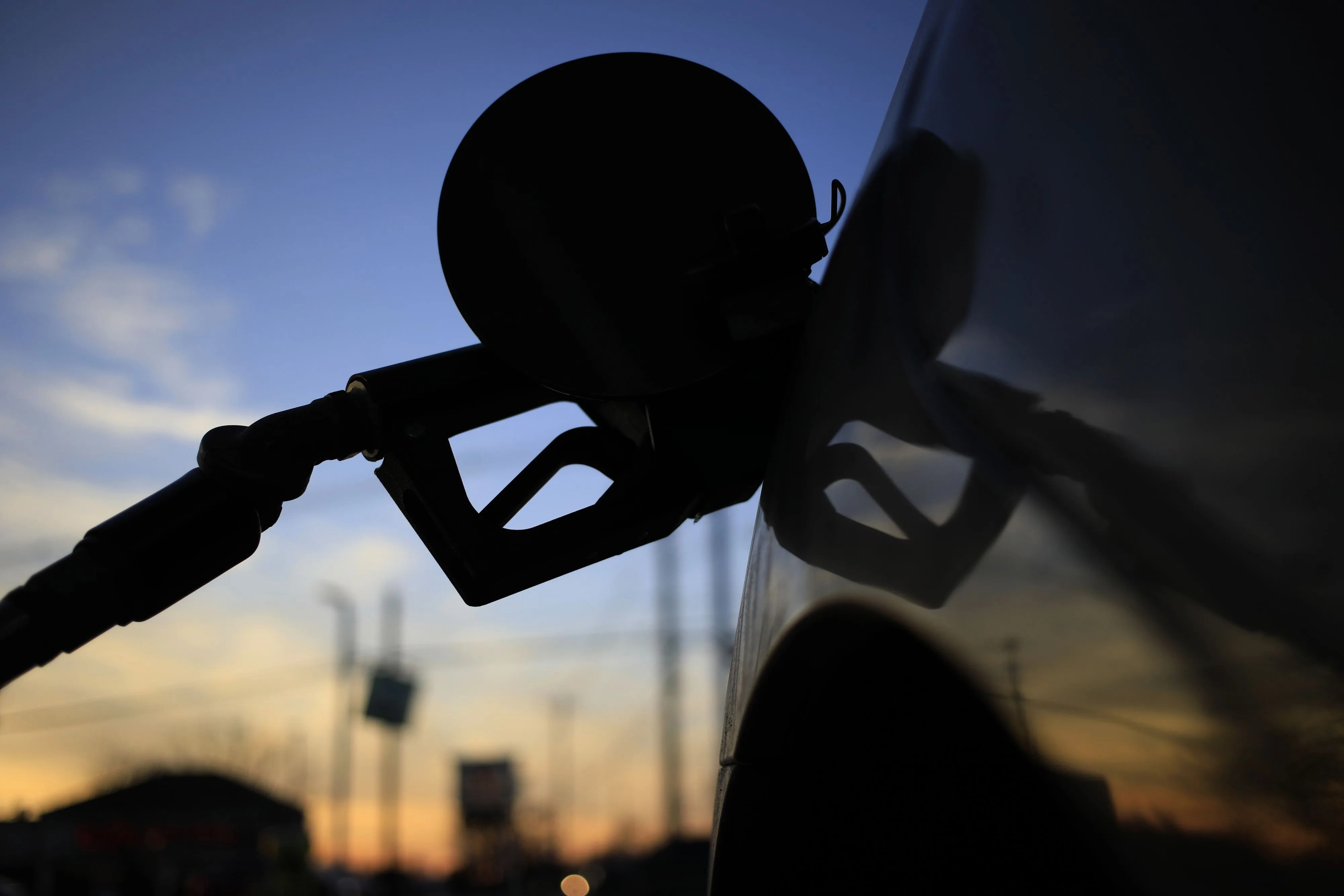 car at fuel pump