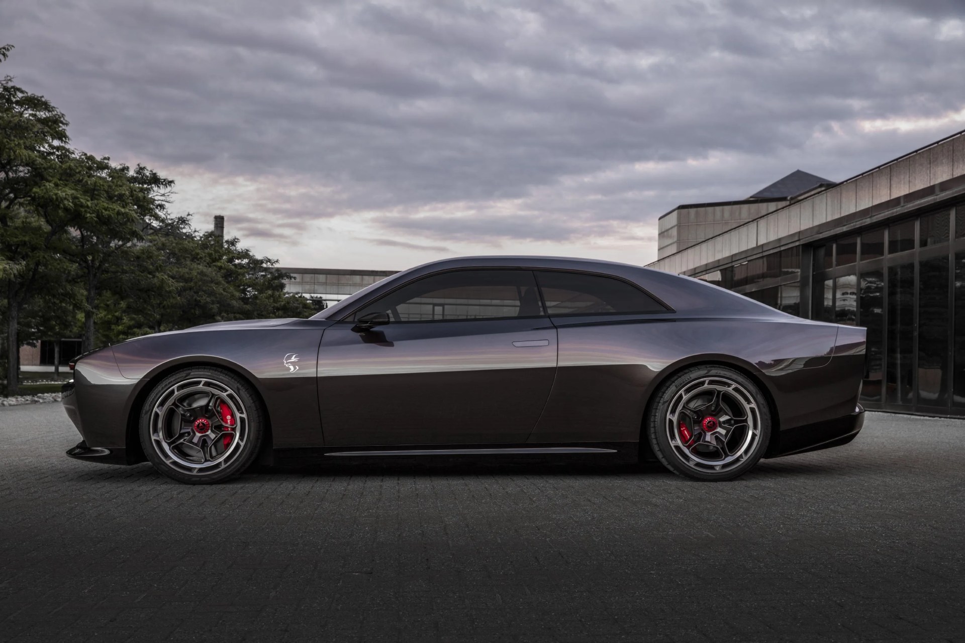 the dodge charger daytona srt concept offers a glimpse at the brand’s electric future through a vehicle that drives like a dodge, looks like a dodge and sounds like dodge