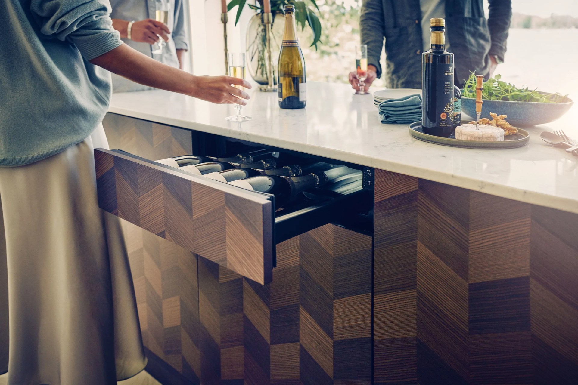wine in dometic drawbar drawer