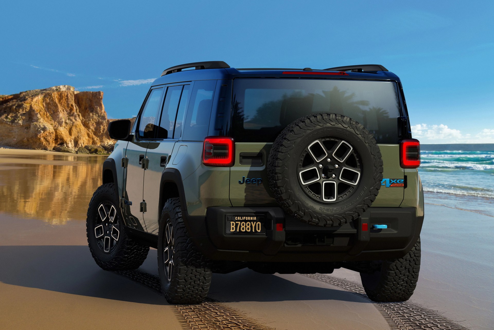 jeep recon on a beach