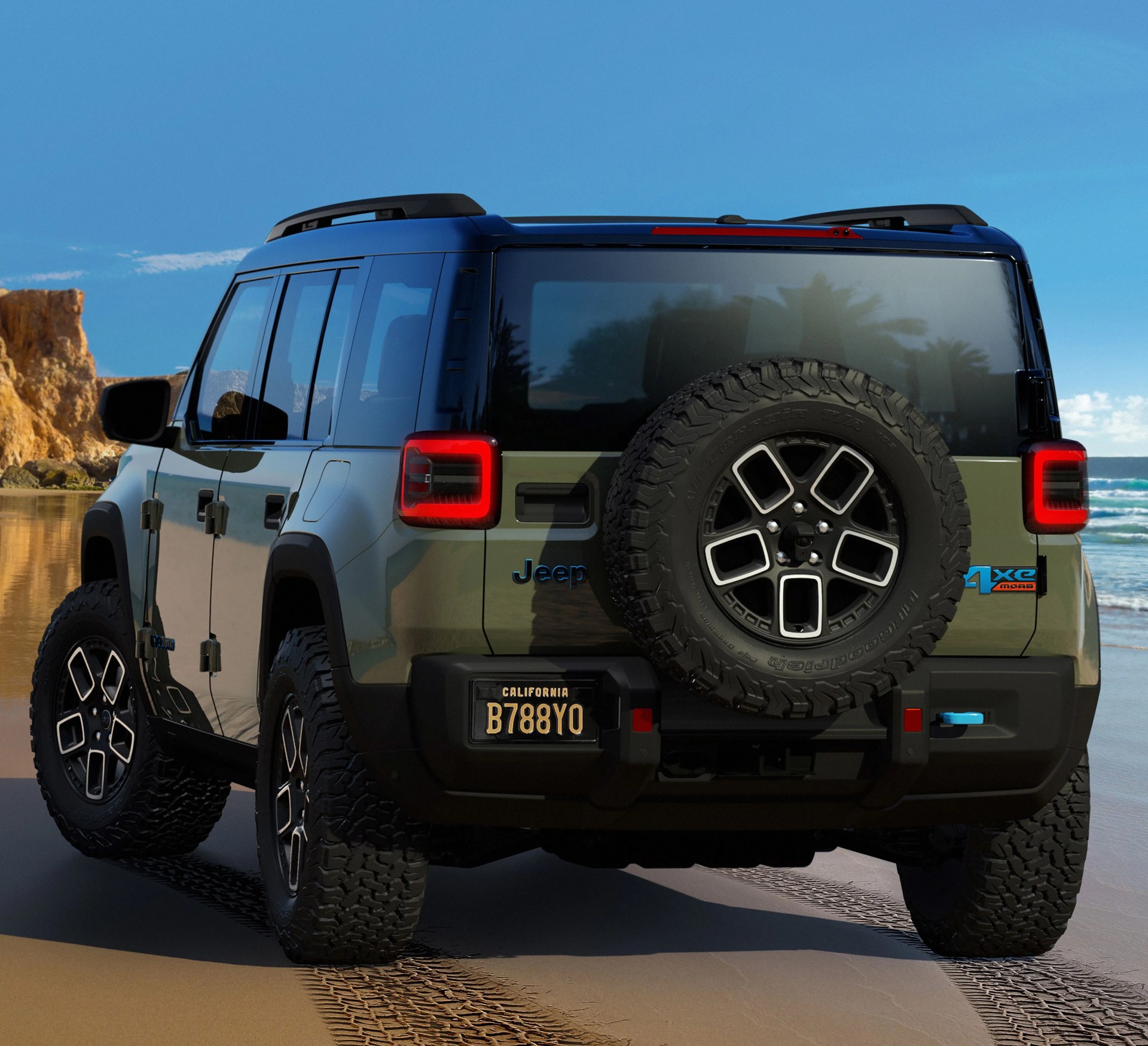 jeep recon on a beach