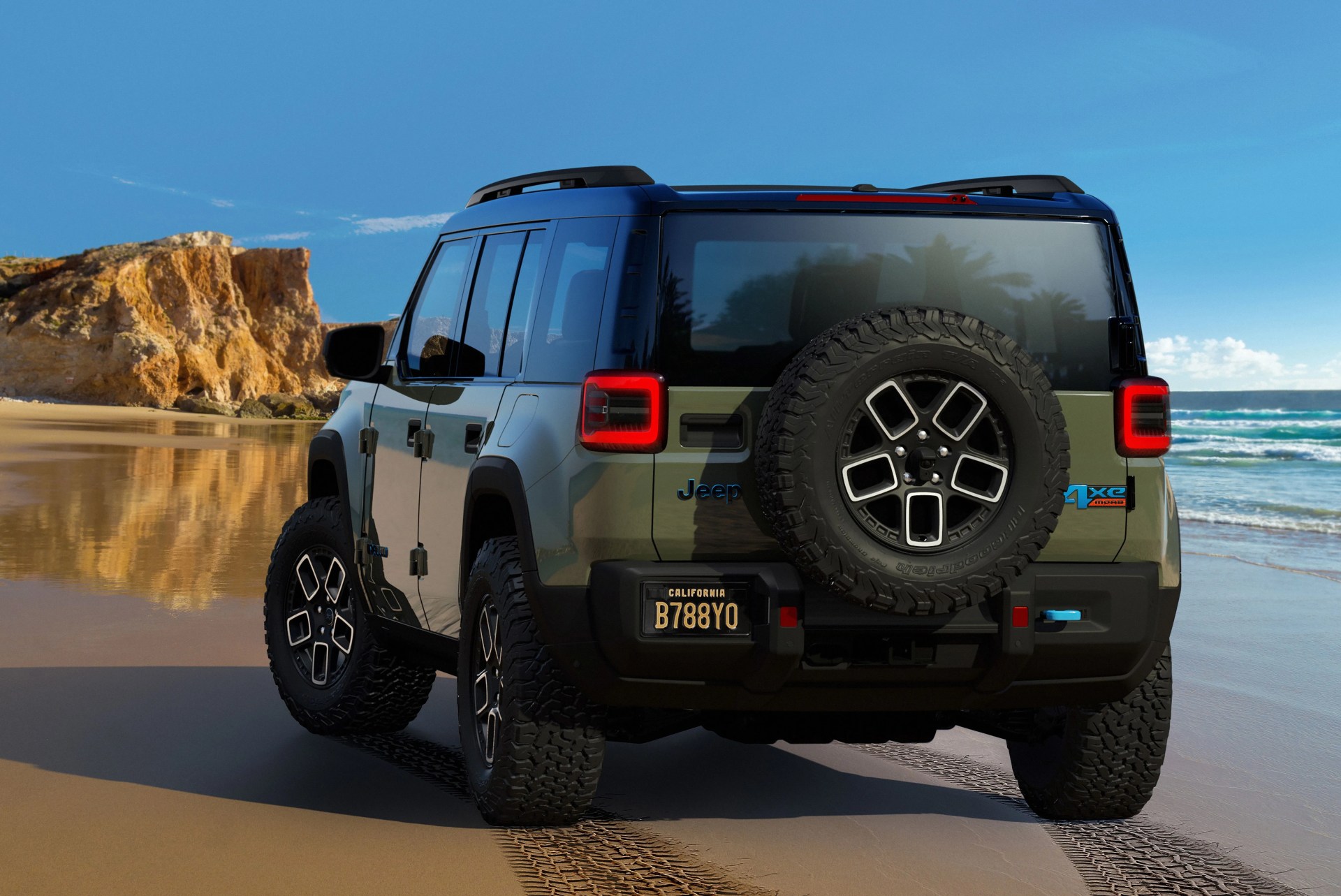 jeep recon on a beach