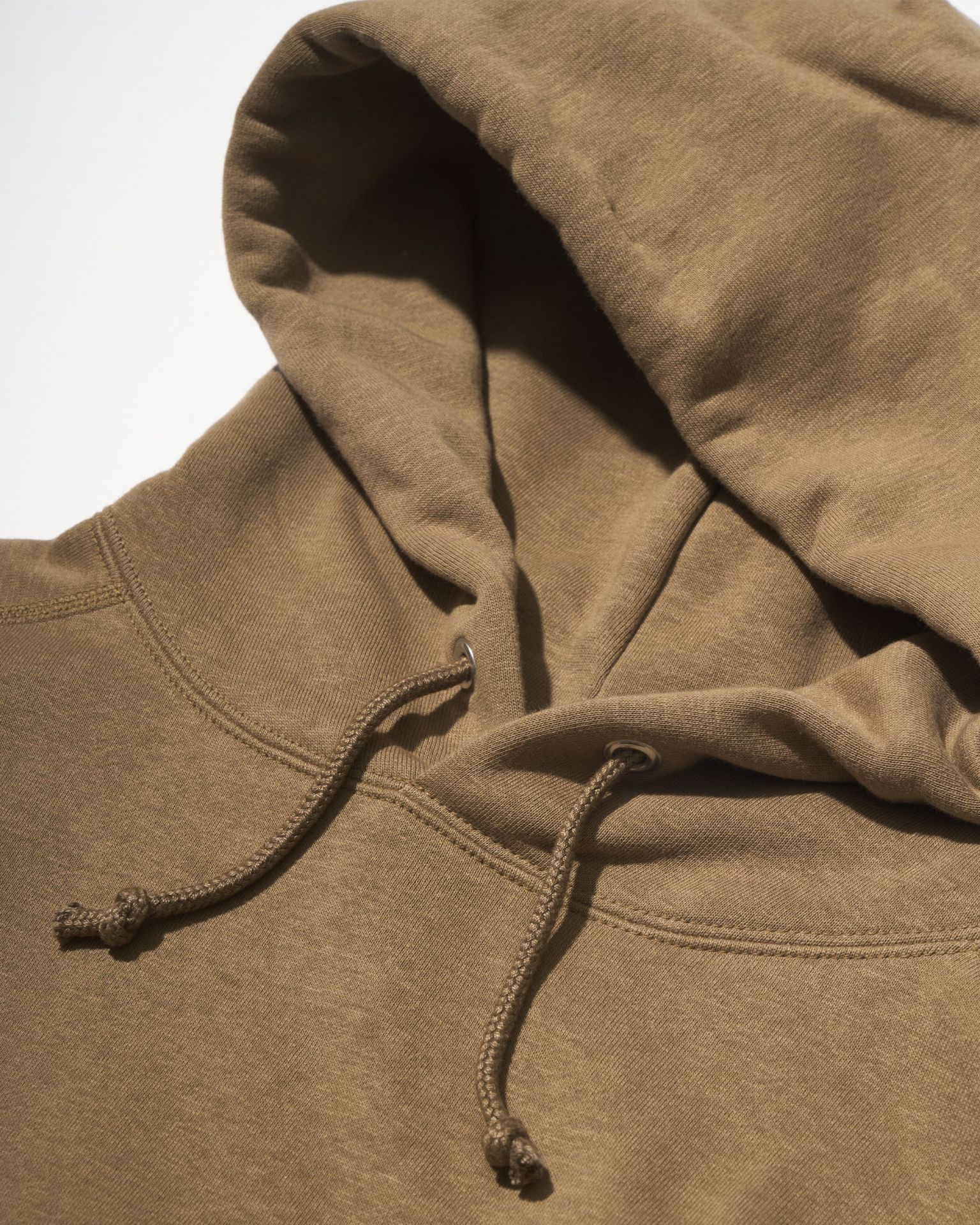 close up of the hood on a hoodie