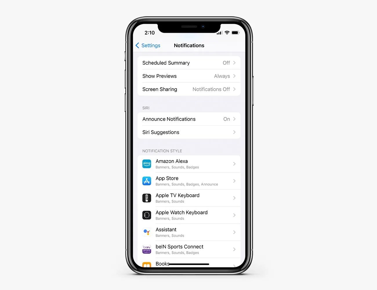 iPhone settings to change