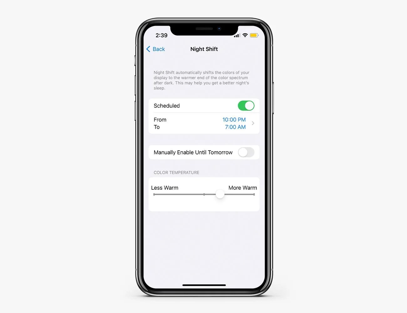 iPhone settings to change
