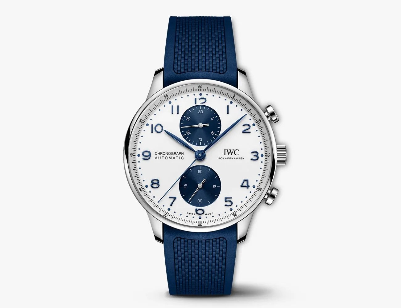 iwc portugieser blue and white watch