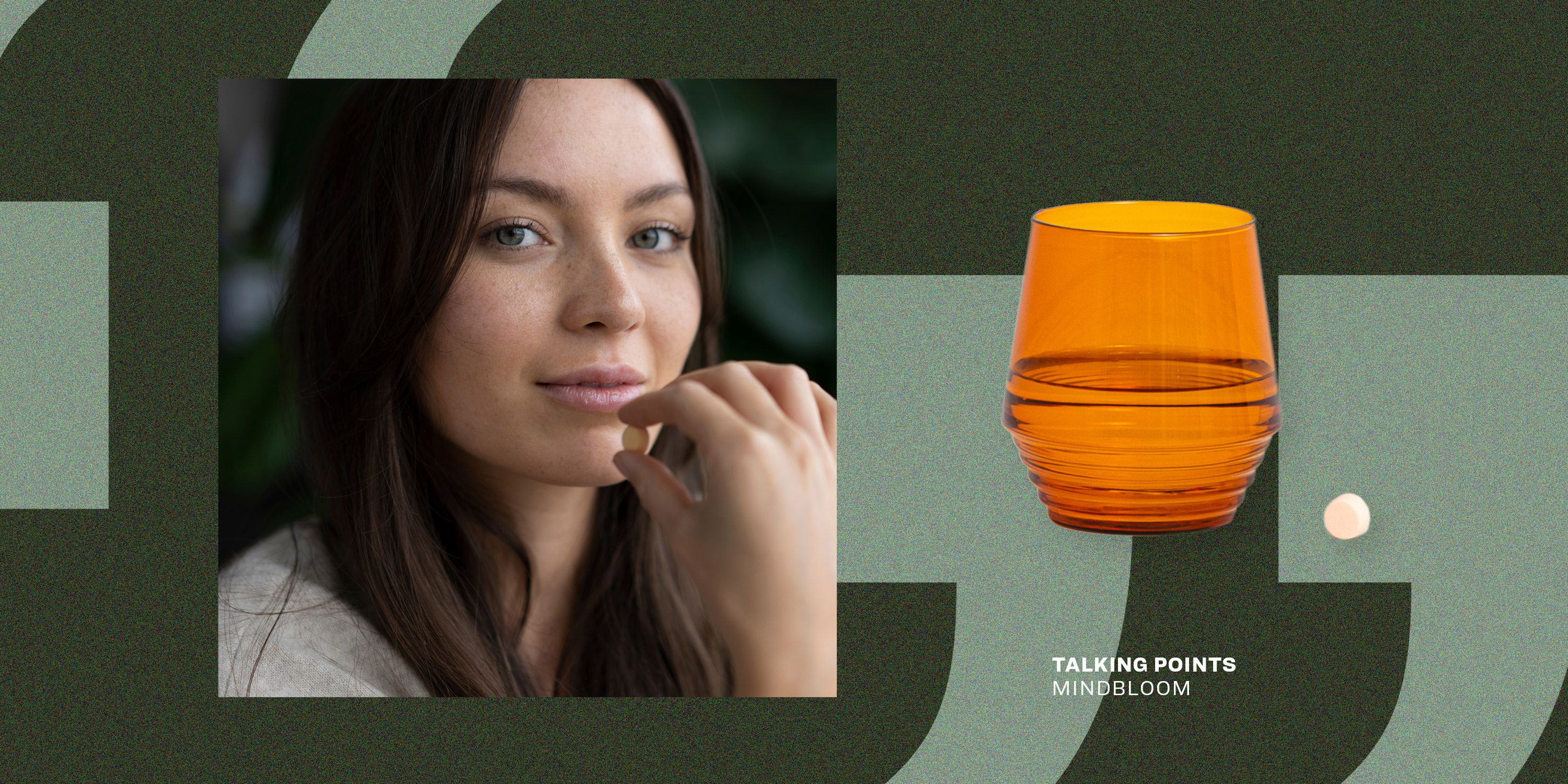 talking points woman eating mindbloom vitamin