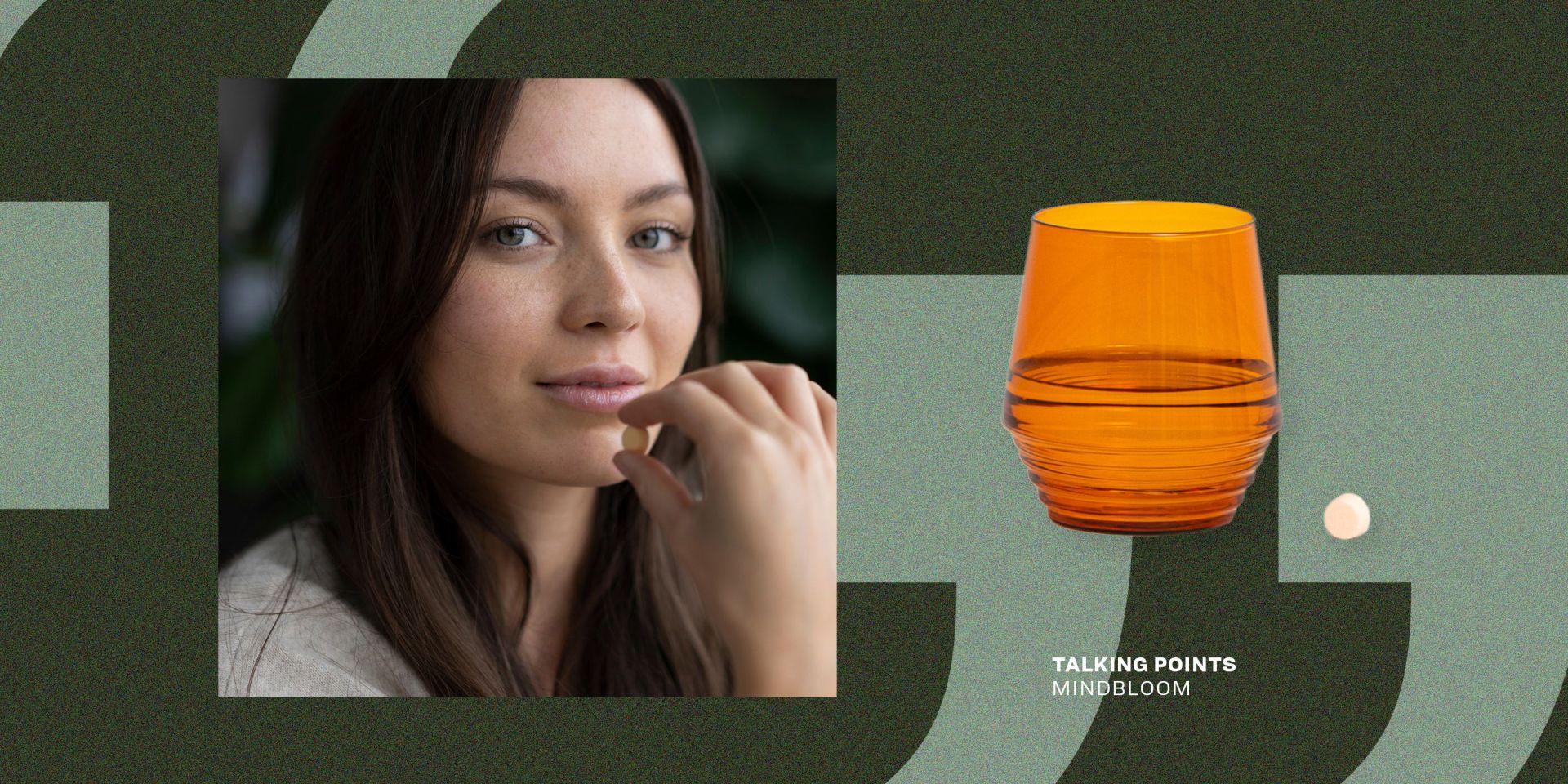talking points woman eating mindbloom vitamin
