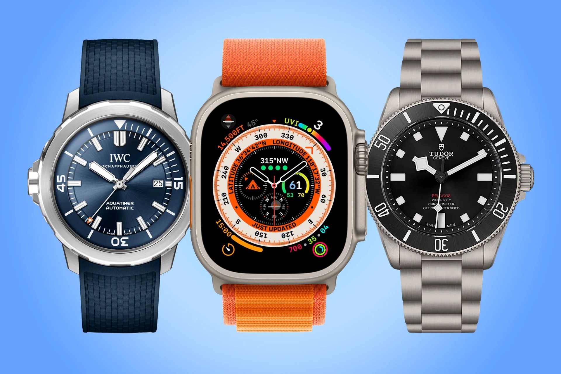 collage of three watches