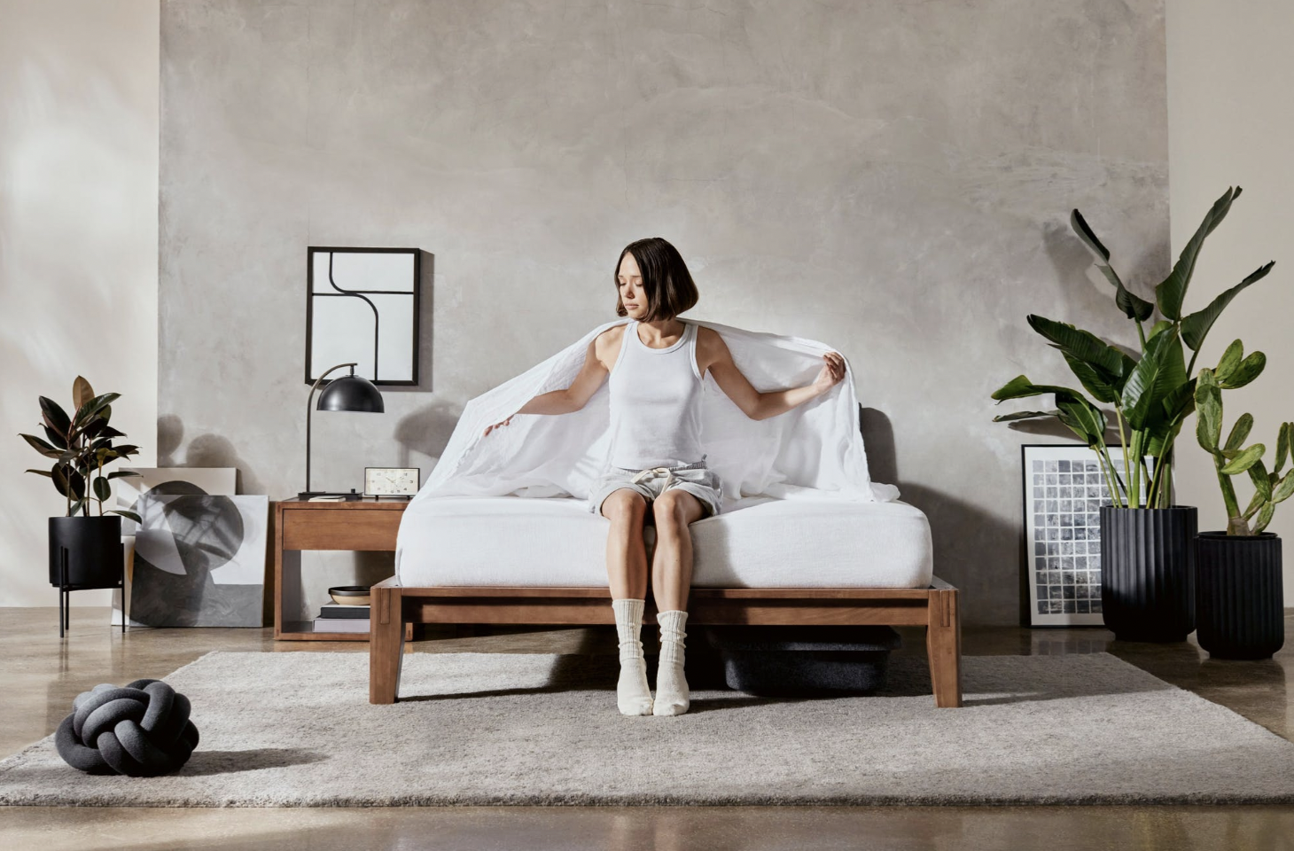person in bed