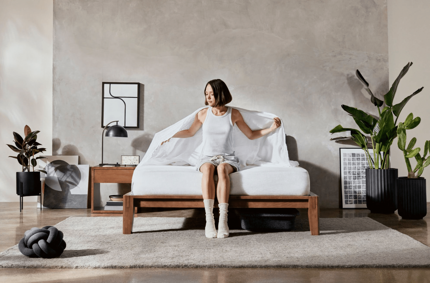 person in bed