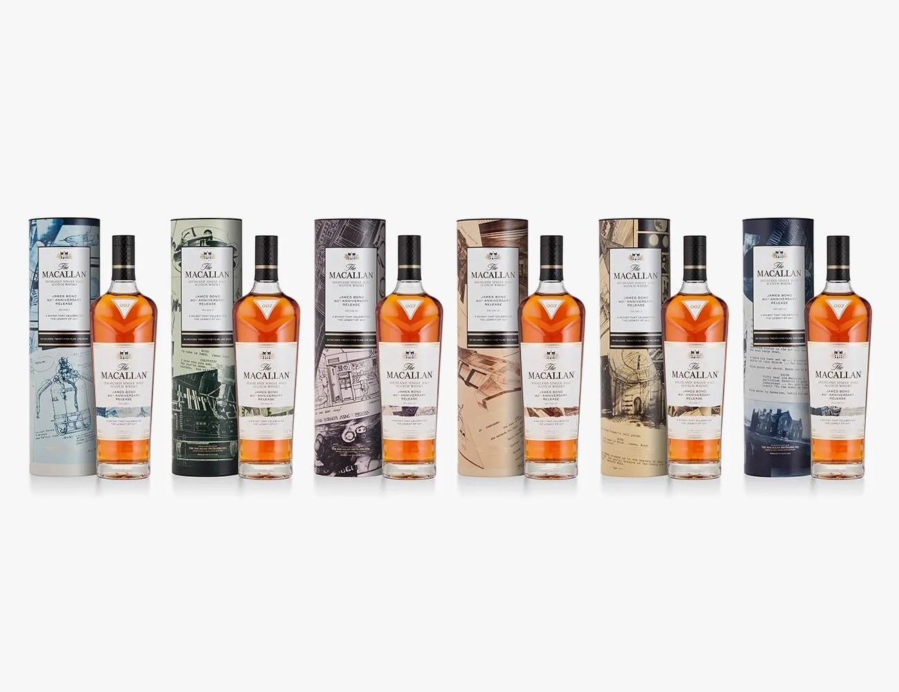 the macallan james bond 60th anniversary bottles