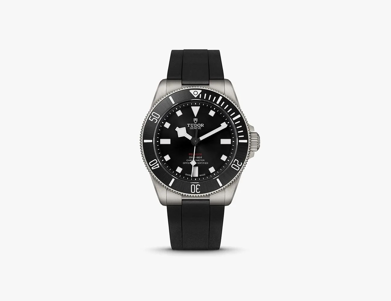 tudor watch with rubber band product shot