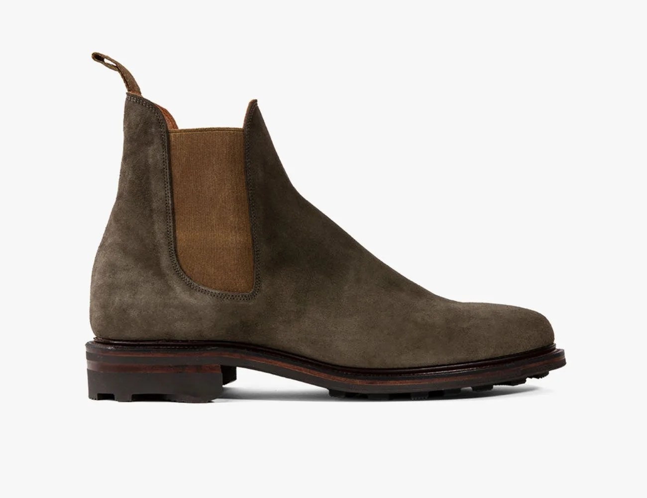 viberg loden janus calf suede chelsea
