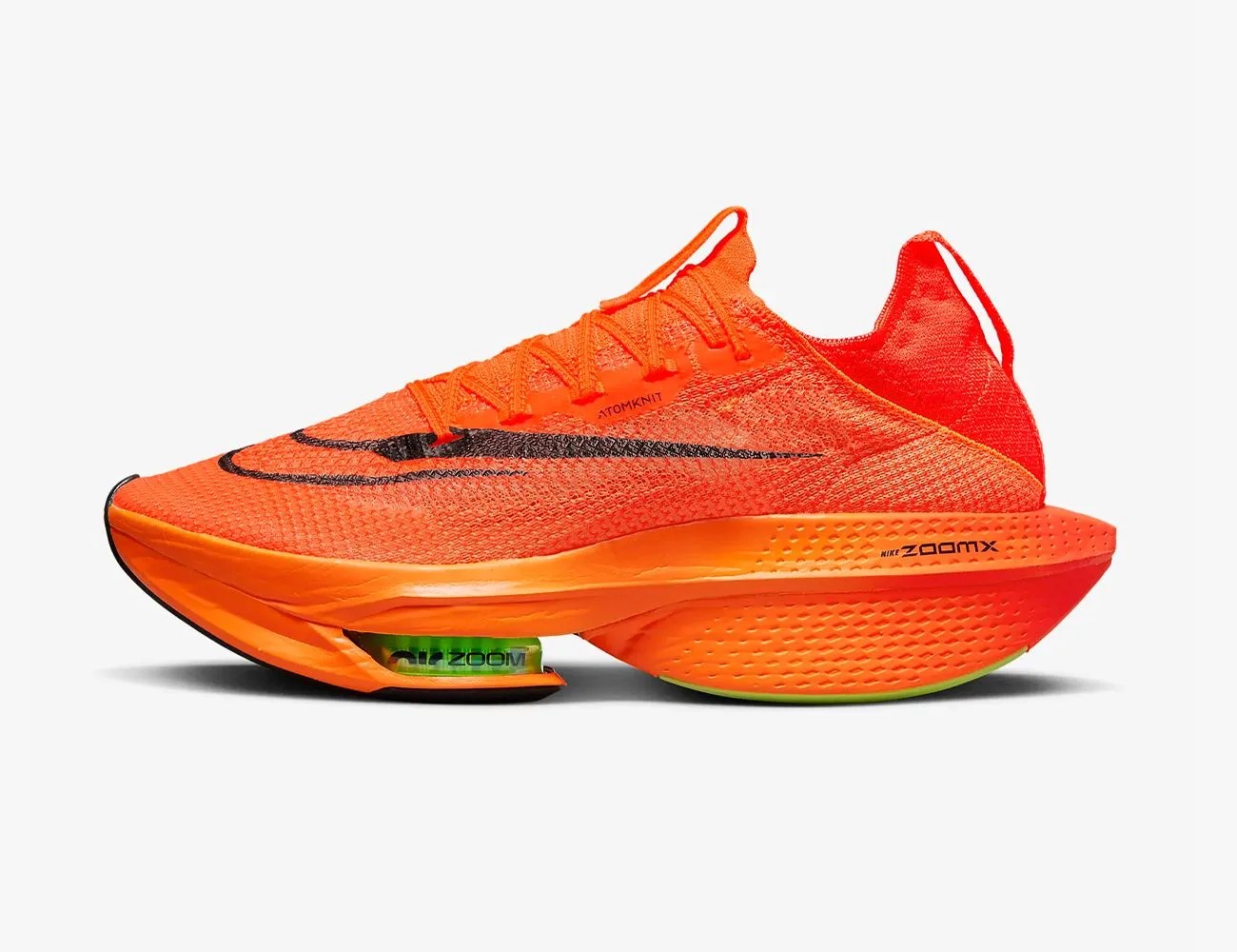 orange nike alphafly shoes