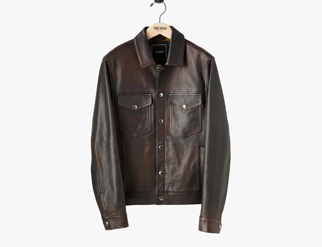Todd Snyder Italian Burnished Leather Dylan Jacket
