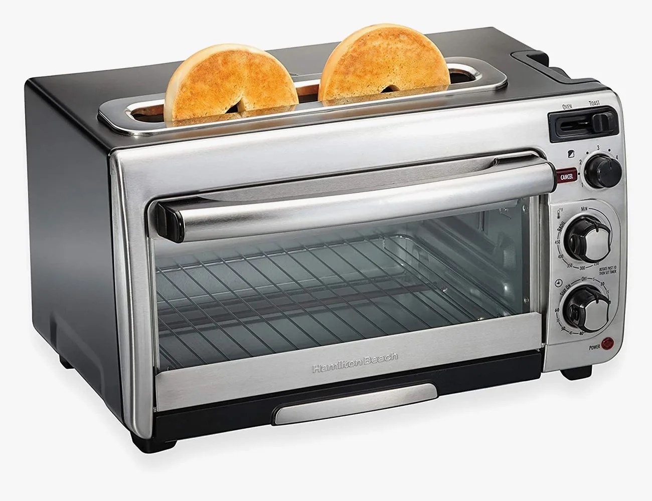 hamilton beach 2 in 1 countertop oven and long slot toaster