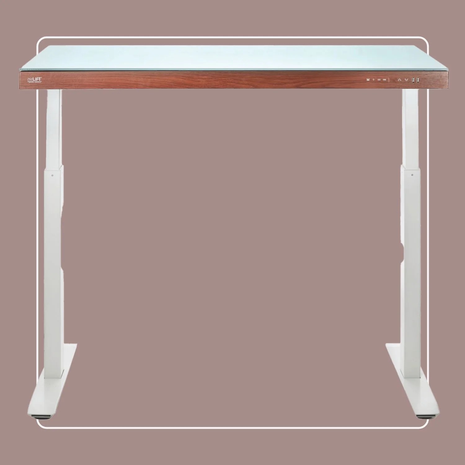 Seville Classics AirLift Tempered Glass Standing Desk