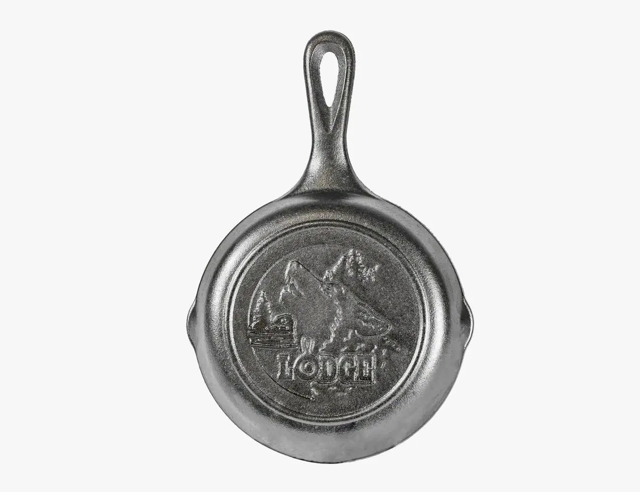 wildlife series cast iron wolf skillet