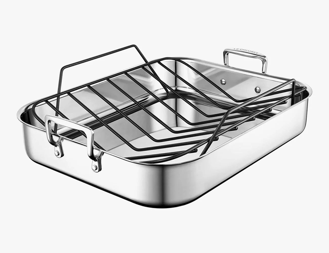 Le Creuset Stainless Steel Roasting Pan with Non-stick Rack