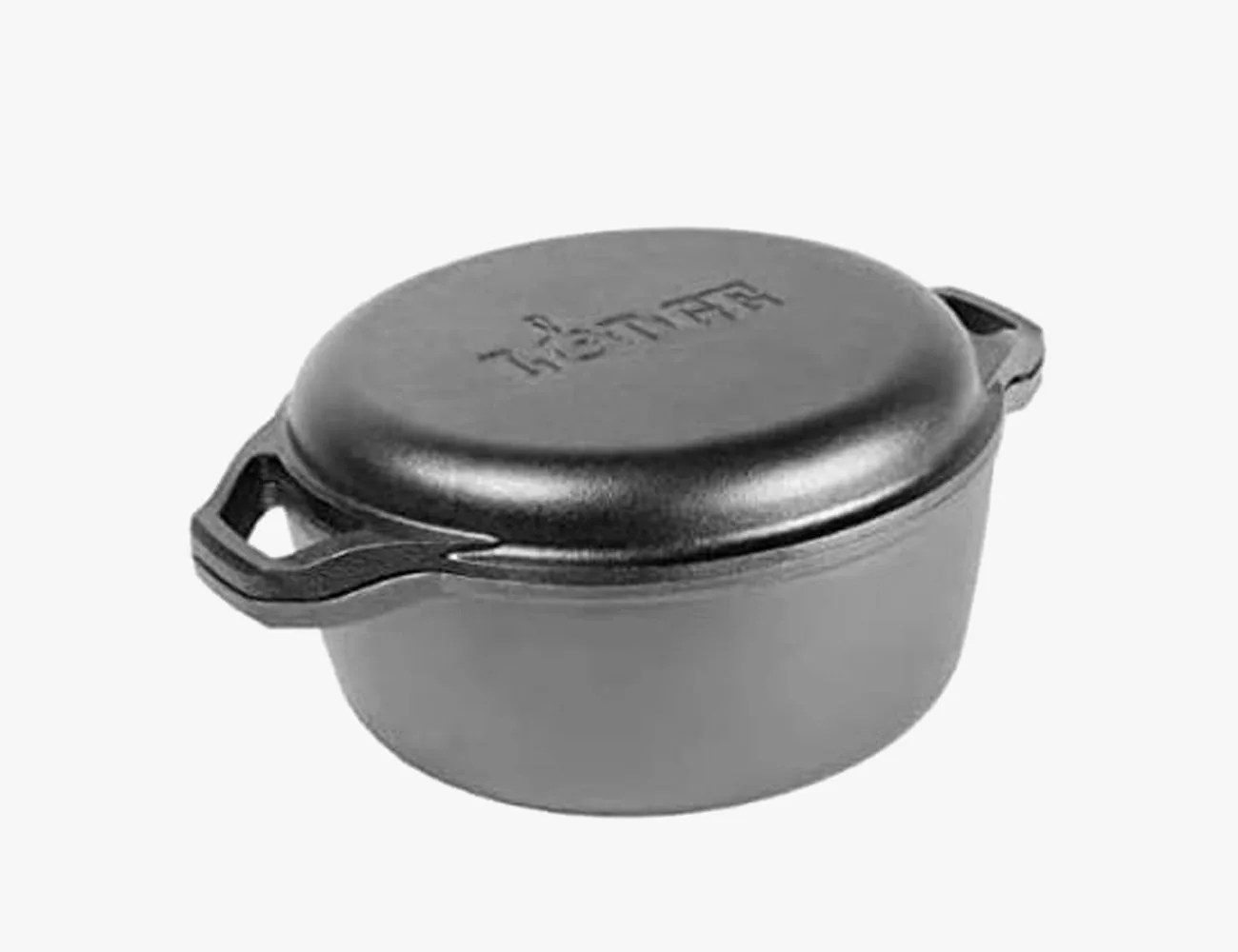 lodge chef collection 6 quart cast iron double dutch oven