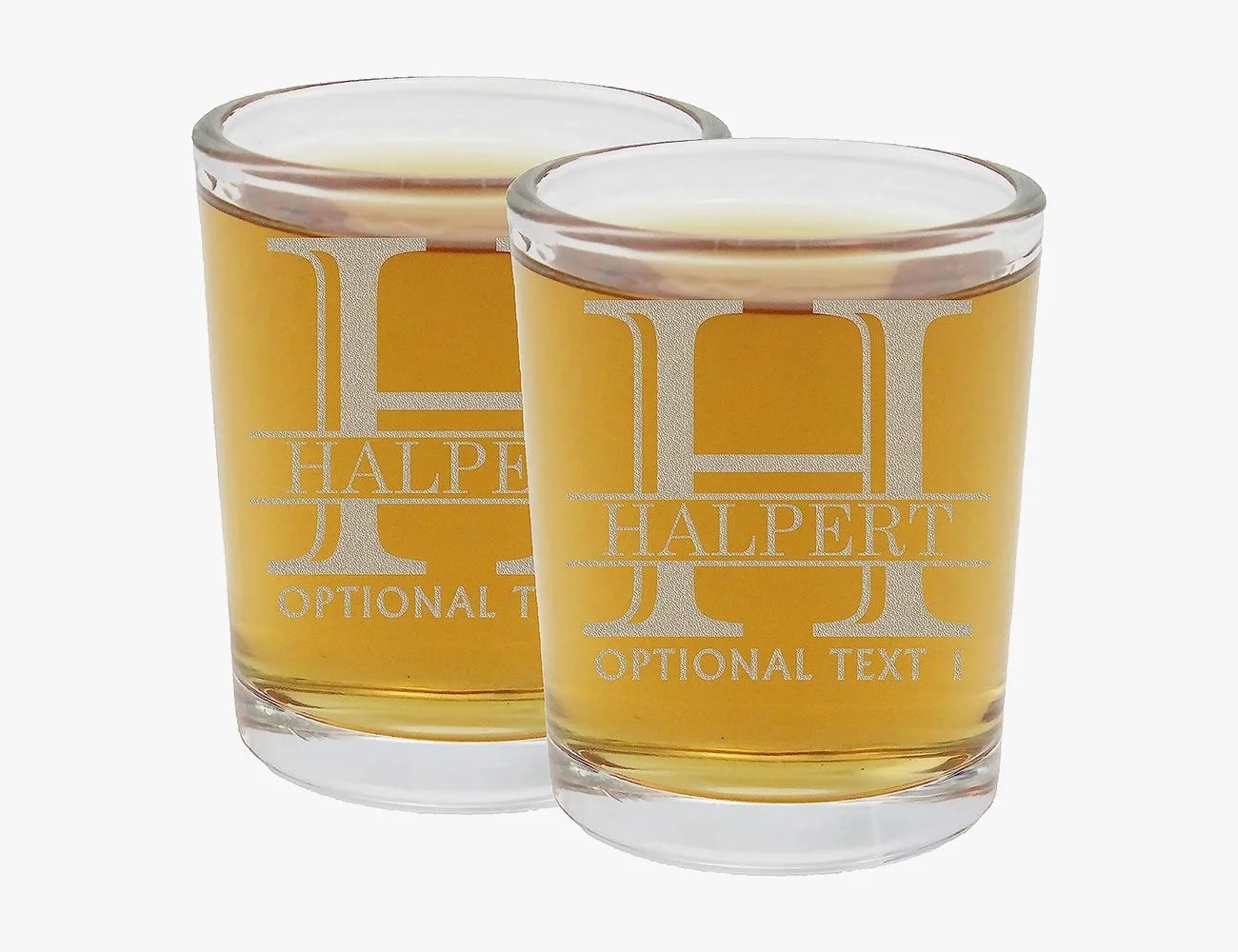 Personalized 2-Pack Etched Shot Glasses