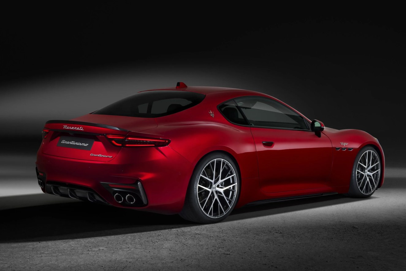 maserati granturismo with a black studio background