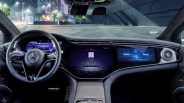 mercedes touchscreen dashboard displaying apple spatial audio
