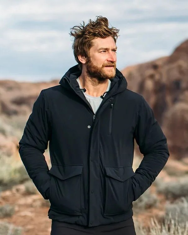 man wearing ten thousand insulated tech jacket