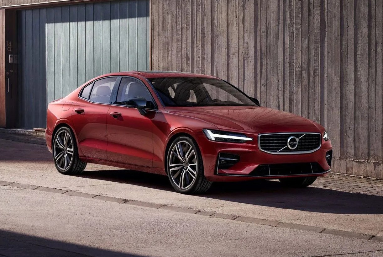 volvo s60 parked on a sidewalk