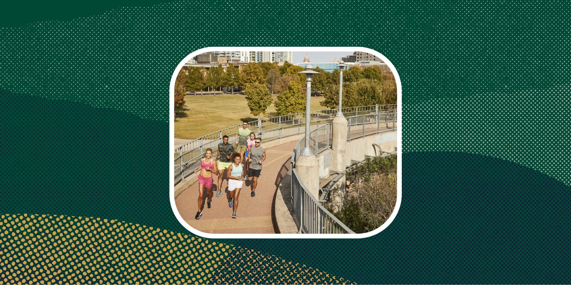 sponsored deal academy sports and outdoor group of people running over a bridge