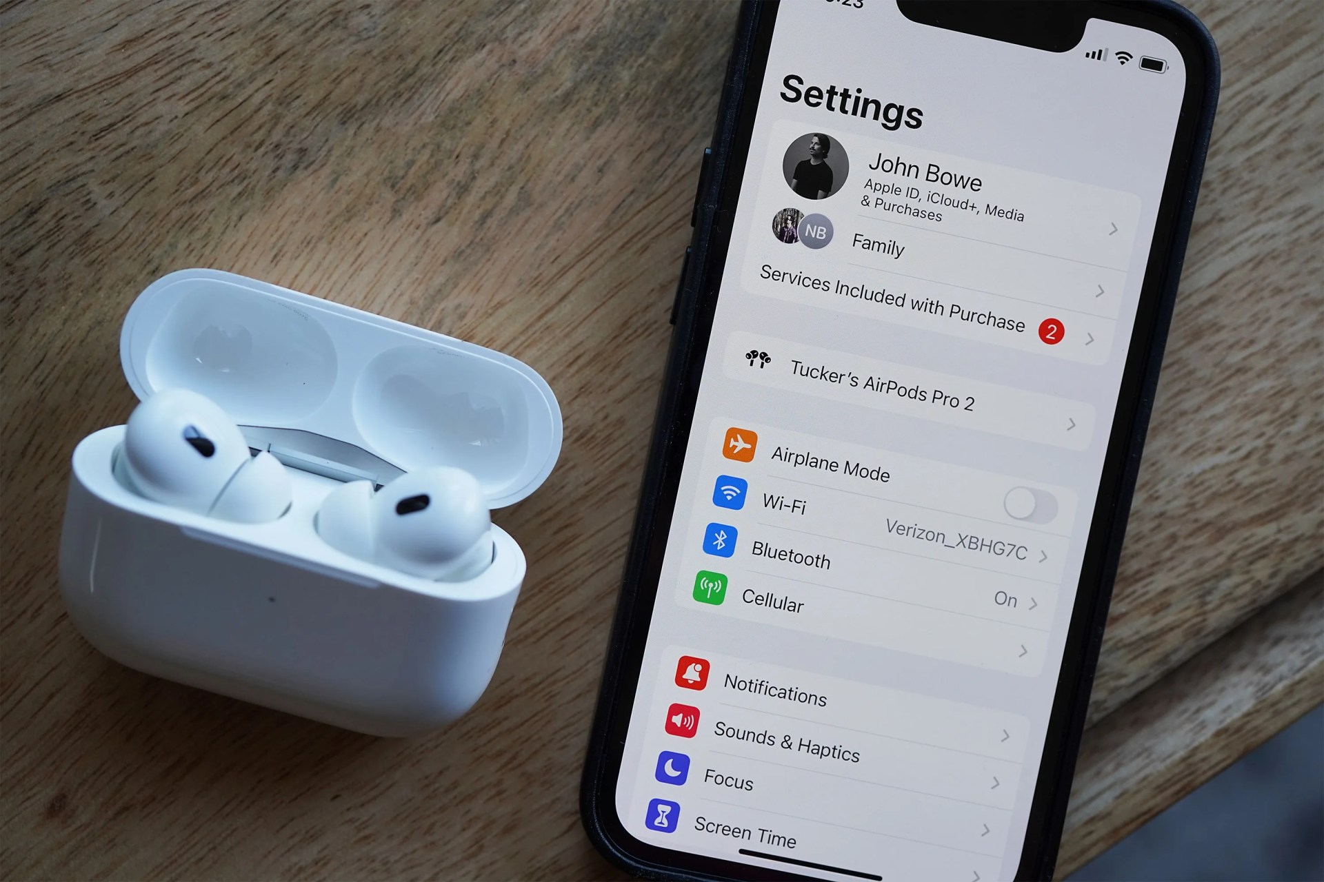 airpods pro on a desk