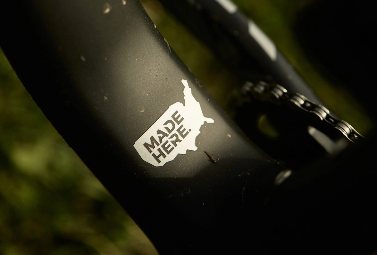 interior close up image of the allied bc40 bike frame