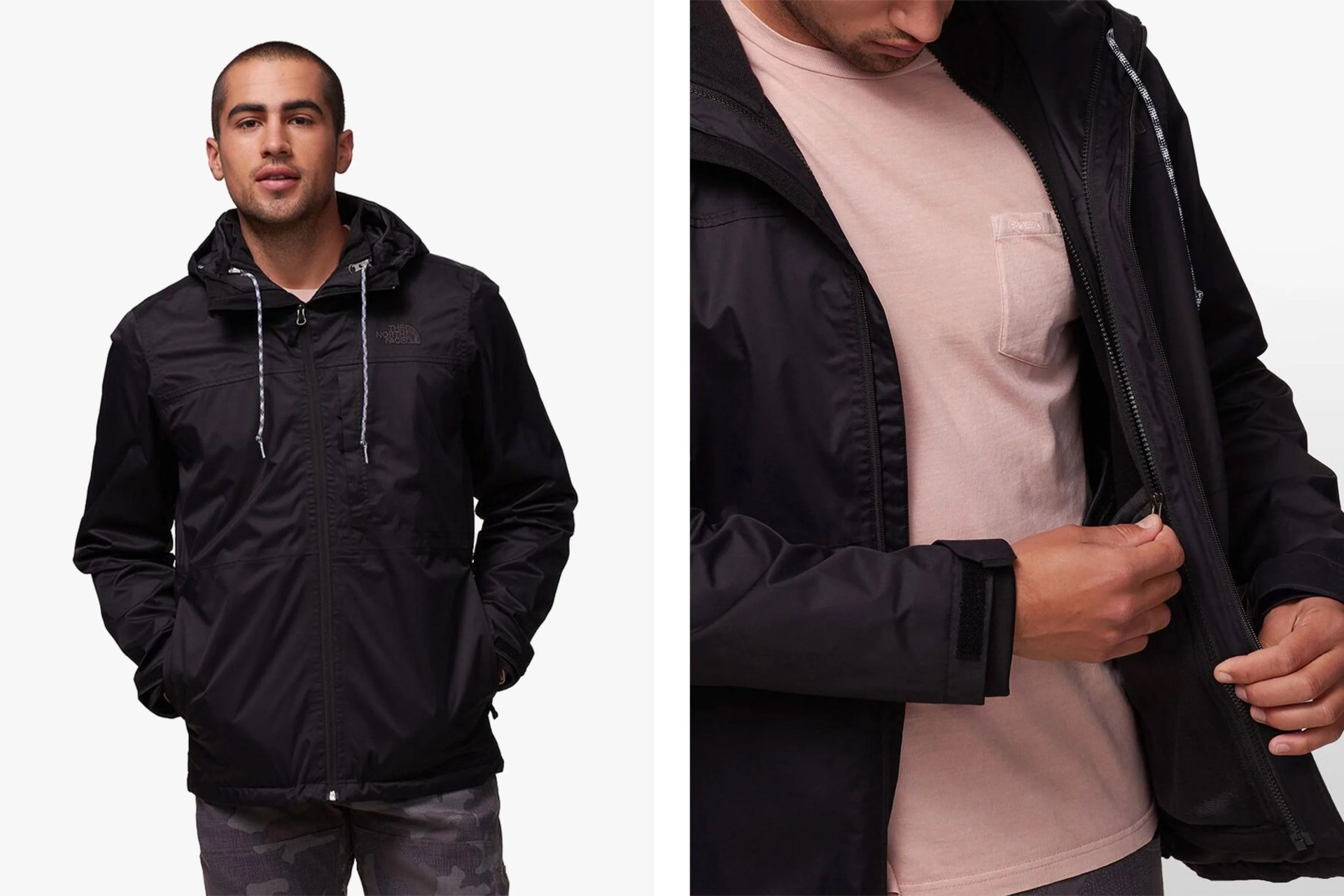 man wearing  north face arrowood triclimate 3 in 1 jacket