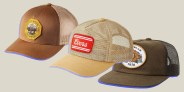 collage of three hats