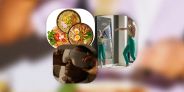 collage of a man wearing a therabody mask, ramen in bowls, and a woman working out with a fitness mirror
