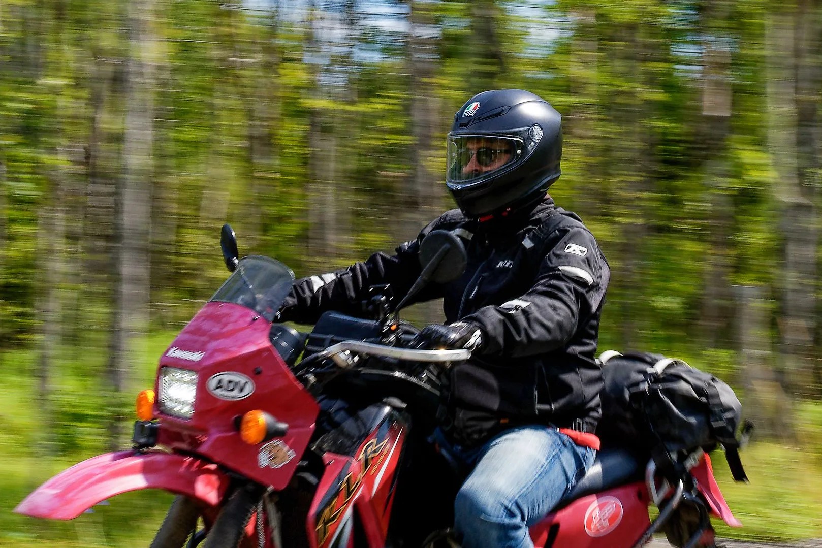 man riding a motorcycle
