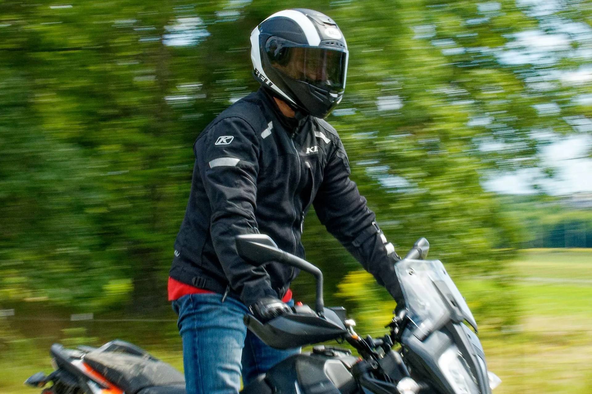 man riding a motorcycle